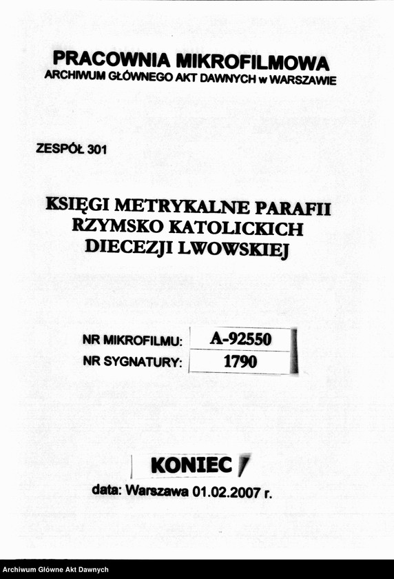 image.from.unit.number "Parafia: Prusy. Dekanat: Lwów. Kopie z ksiąg metrykalnych ur., śl., zg. dla wsi Prusy, Kamienopol, Laszki, Pikułowice, Podhorce, Sroki, Żydatycze*."