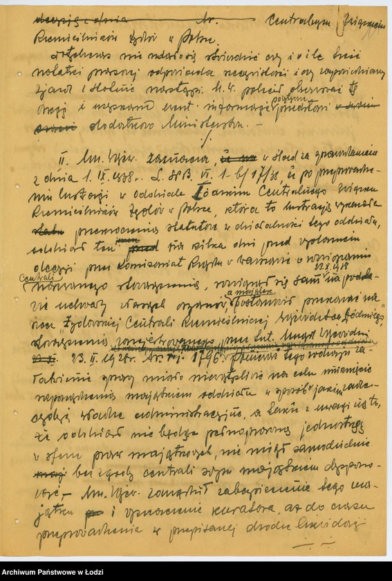 Obraz 14 z jednostki "[Sprawa rozwiązania Centralnego Związku Rzemieślników Żydów w Polsce]"
