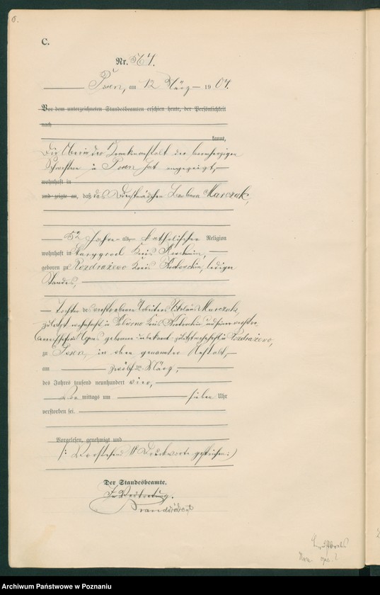 Obraz 8 z jednostki "Księga miejscowa zgonów tom II"