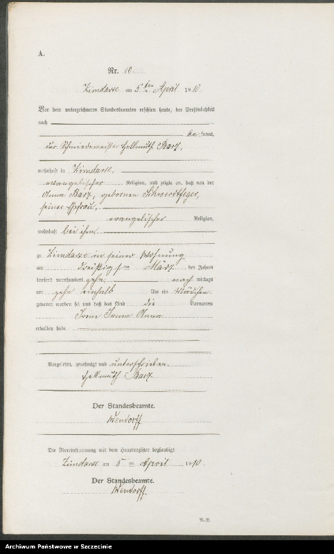 Obraz 13 z jednostki "Geburtsregister"