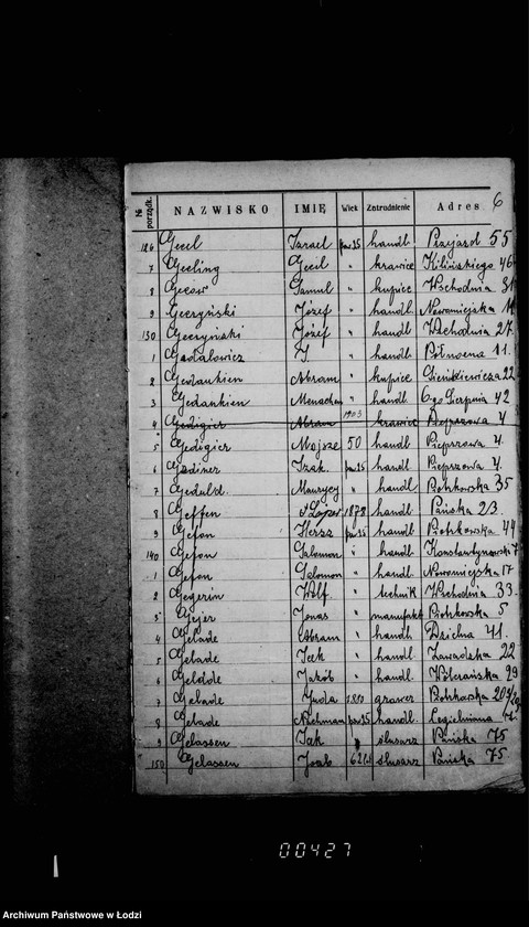 Obraz 11 z jednostki "Lista wyborców Gminy Wyznaniowej Żydowskiej w Łodzi 1924 r. lit. G"