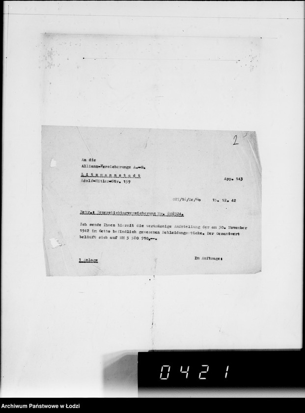 Obraz 6 z jednostki "Aufstellungen. Es kommen demnächst folgende Bekleidungsstücke zur Auslieferung"