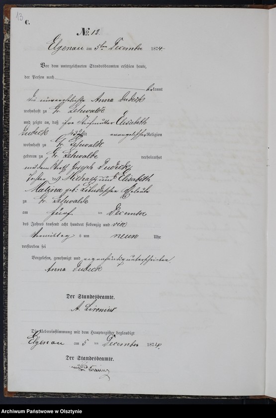 image.from.unit.number "Sterbe-Neben-Register Nr 1 - 18"