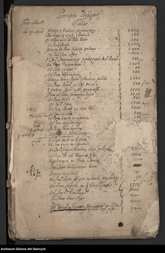 image.from.unit.number "Rozliczenie różnych wydatków z mennicy i wypłat na wojsko."