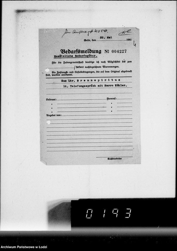 Obraz 8 z jednostki "[Zlecenia, rachunki i korespondencja w sprawie dostaw zamówionych towarów]"