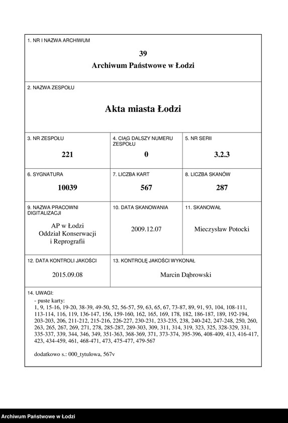 Obraz 1 z jednostki "[Księga ludności stałej m. Łodzi guberni piotrkowskiej nr domu 154-160]"