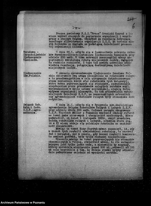 Obraz 9 z jednostki "Sprawozdania okresowe ze stanu bezpieczeństwa za miesiące styczeń-czerwiec 1934 r. /nr 1-6/"