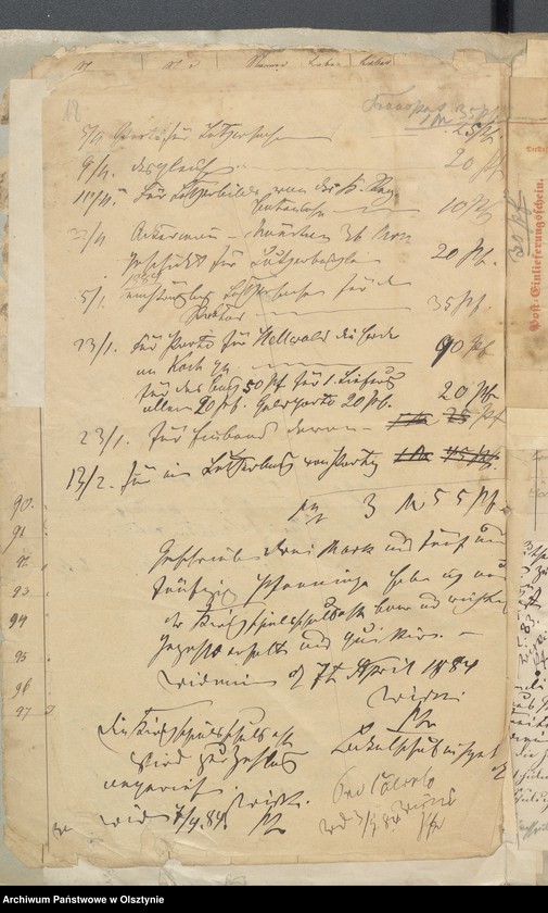 image.from.unit.number "Einnahme und Ausgabe Beläge der Kirchspielsschulkasse zu Widminnen"