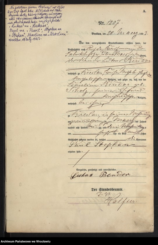 image.from.unit.number "Geburts-Haupt-Register Breslau II 1893 Band 4"