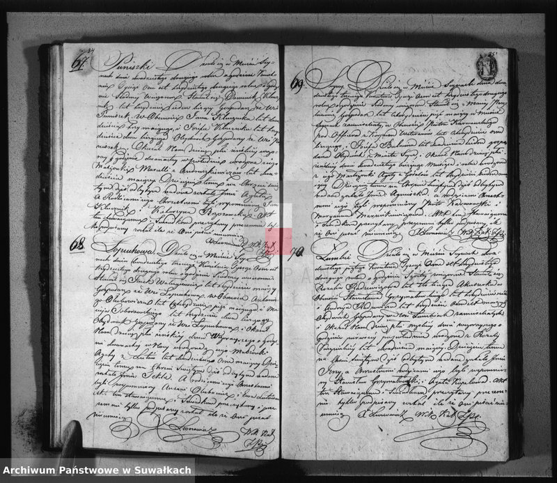 image.from.unit.number "Duplikat zawierający akta urodzonych, zaślubionych i umarłych parafii seyneńskiey z 1832 roku"