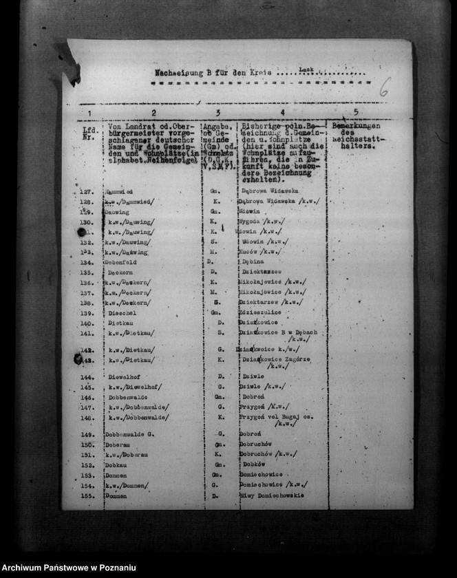 Obraz 10 z jednostki "Anderungen der Ortsnamen im Kreis Lask"