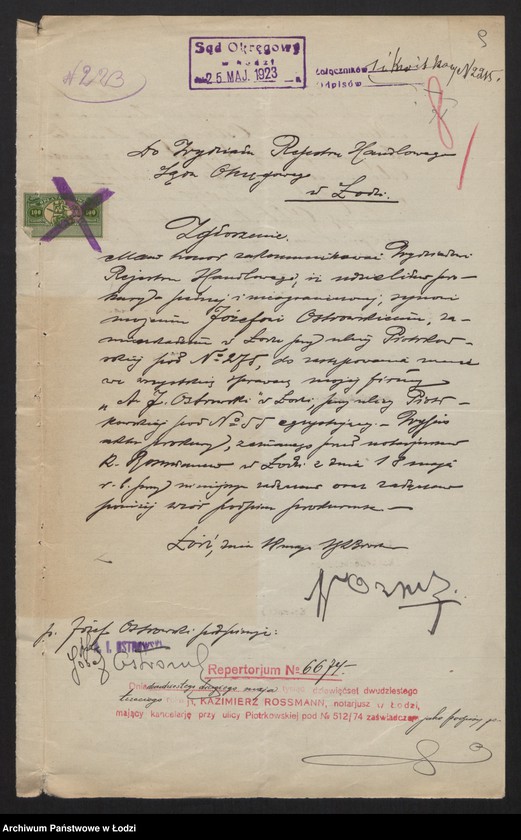 Obraz 11 z jednostki "A. J. Ostrowski- kupiec wyrobów papierniczych i materiałów piśmiennych"