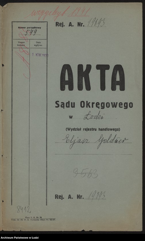 Obraz 2 z jednostki "Eljasz Goldner- drobna sprzedaż manufaktury bawełnianej"