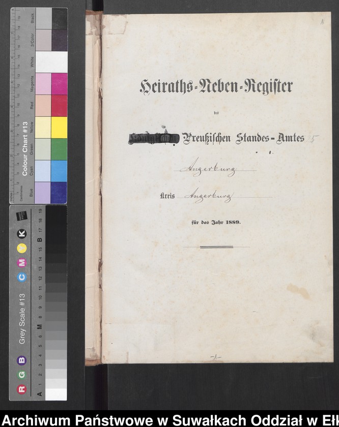 image.from.unit.number "Heiraths-Neben-Register des Preussischen Standes-Amtes Angerburg Kreis Angerburg"
