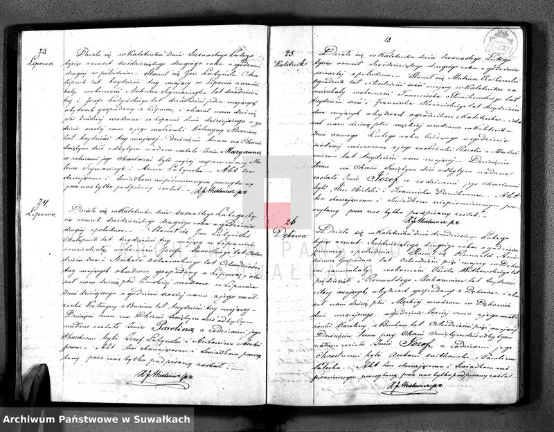 Obraz 9 z jednostki "[Duplikat Aktów urodzeń, zaślubienia i zejśćparafii Rzym.-Kat. w Kaletniku 1862 r.]"