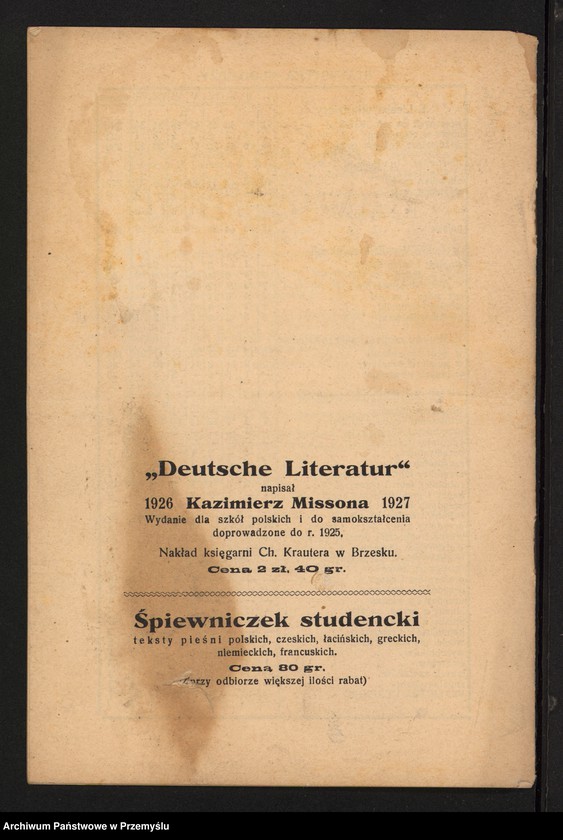 image.from.unit.number "Sprawozdanie Dyrekcji Państwowego Gimnazjum w Brzesku za rok szkolny 1927/28"