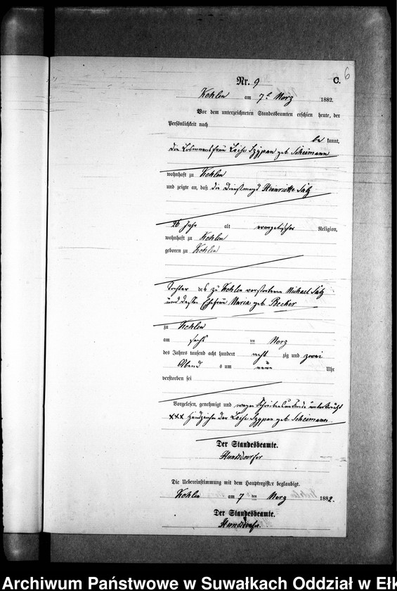 image.from.unit.number "Sterbe-Neben-Register des Preussischen Standes-Amtes Kehlen Kreis Angerburg"