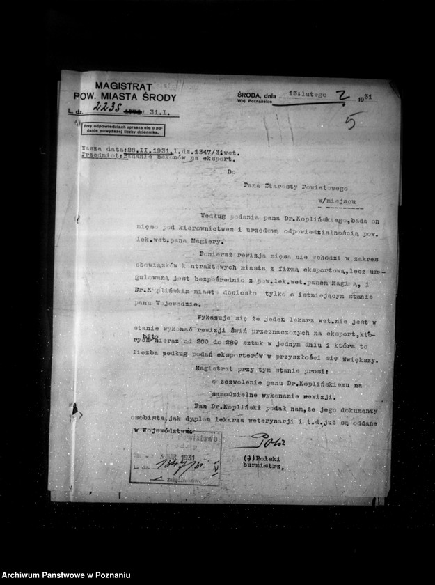 Obraz 9 z jednostki "Akta osobowe lekarza weterynarii dr. Władysława Kaplińskiego"