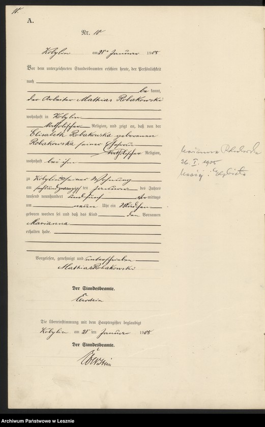 Obraz 13 z jednostki "[Księga urodzeń]"