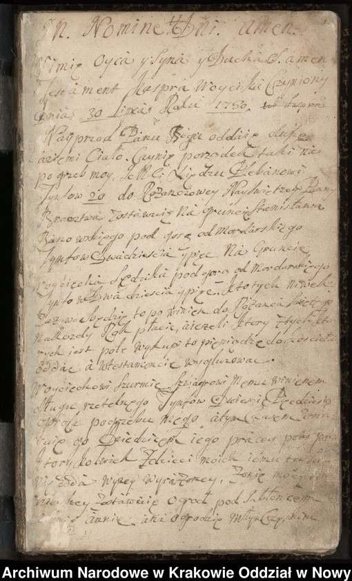 image.from.collection.number "Fragment księgi wójtowsko-ławniczej miasta Limanowej z lat 1750-1818111"