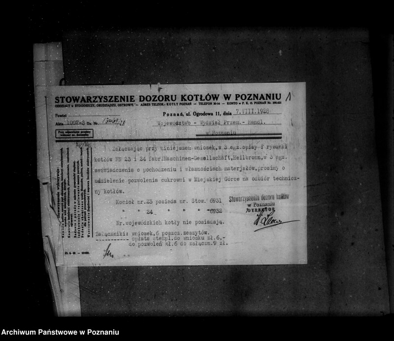 image.from.unit.number "Cukrownia w Miejskiej Górce powiat rawicki nr woj. kotła 6190"