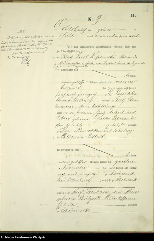 image.from.unit.number "Heiraths-Haupt Register Nr 1 - 21"