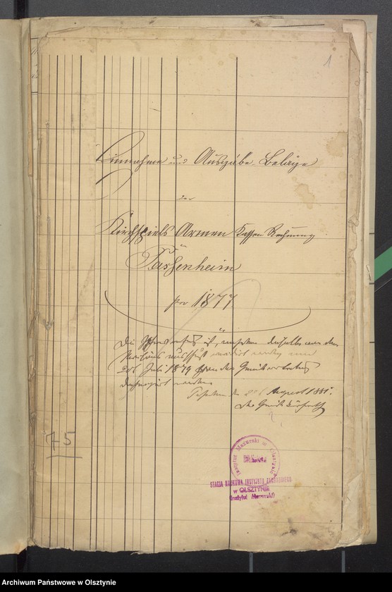 image.from.unit.number "Einnahme und Ausgabe Beläge des Kirchspiels Armen Kassen-Rechnung"