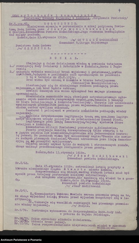 Obraz 8 z jednostki "I Baon Koźmiński Towarzystwa Powstańców w Koźminie [historia, fotografie oraz spis członków]"