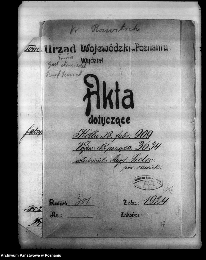 Obraz 4 z jednostki "Majętność Sielec powiat rawicki nr woj. kotła 3634"