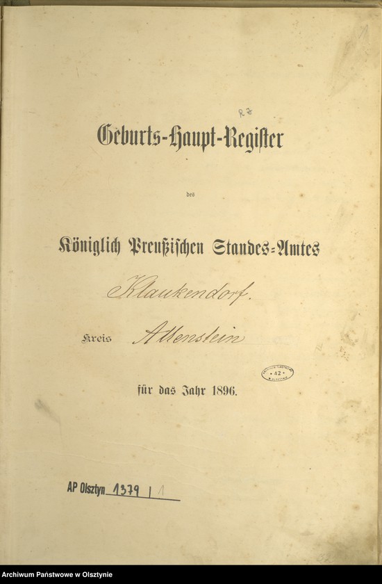 image.from.unit.number "Geburts-Haupt-Register Nr 1 - 66,71 - 110"