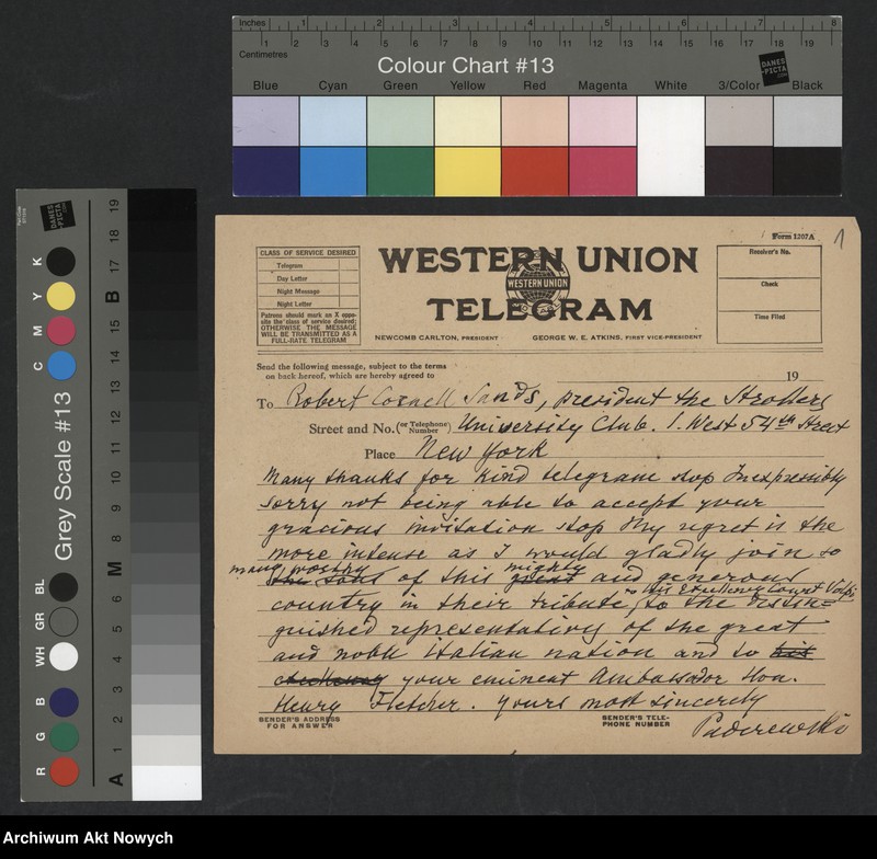 image.from.unit.number "Sands Robert Cornell ("president of "The Strollers"); L.2 (odpowiedź - rękopis)"