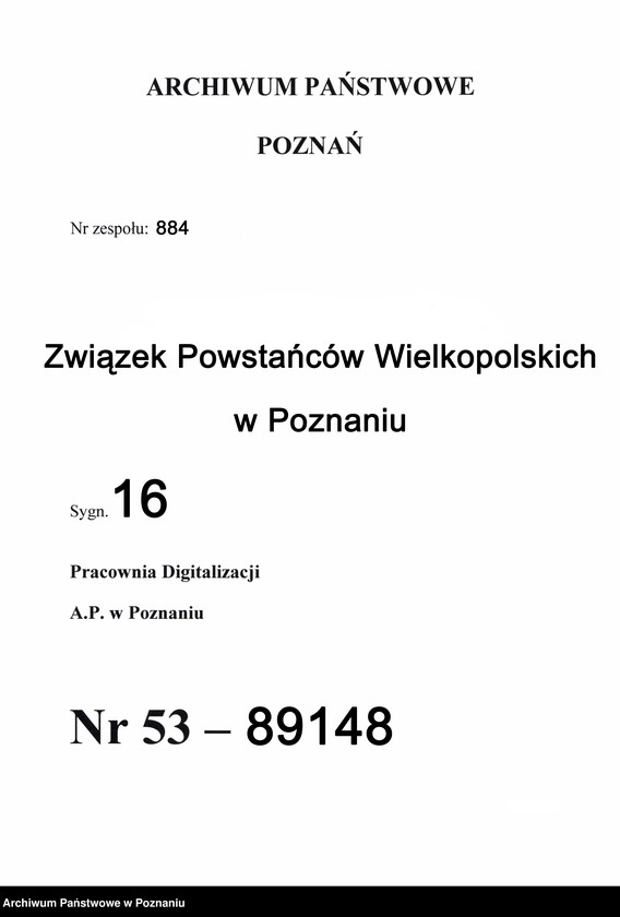 Obraz 2 z jednostki "Korespondencja skarbnika Zarządu Głównego Związku Powstańców Wielkopolskich."