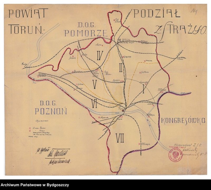 image.from.unit.number "Schemat organizacyjno-strukturalny oraz rozmieszczenie baonów i kompanii ZSO na terenie województwa pomorskiego - schematy, mapy"