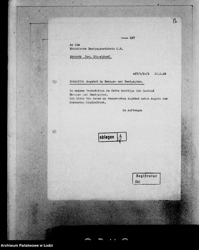 Obraz 16 z jednostki "[Korespondencja z urzędami, instytucjami i firmami] Lit.Rel-Ry."