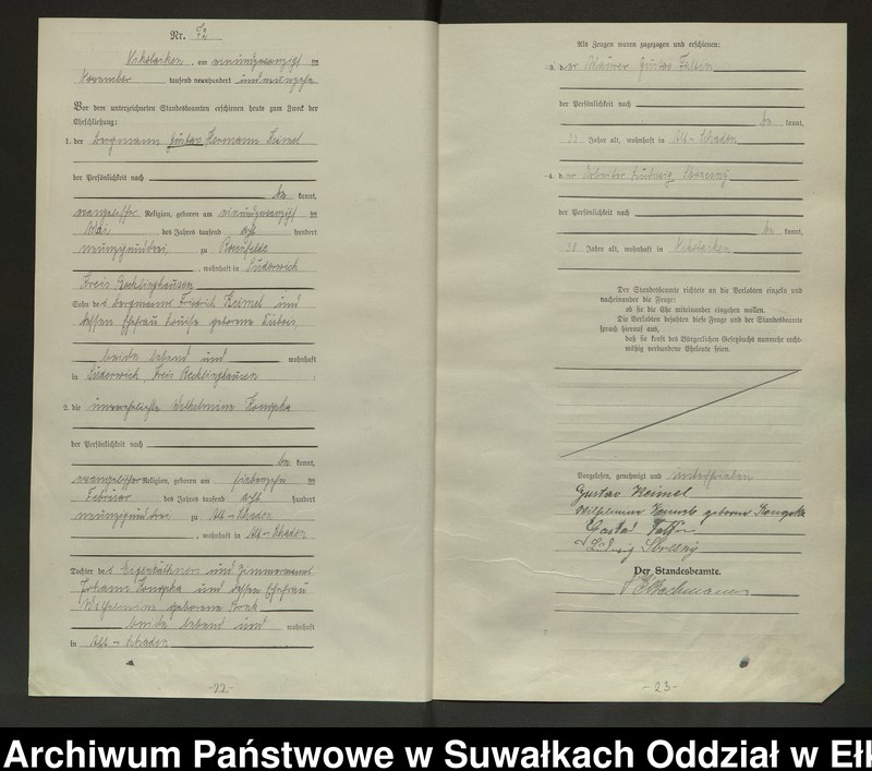 image.from.unit.number "Heirats=Haupt=Register des Königlichen Preussischen Standes-Amtes Nikolaiken Kreis Sensburg"