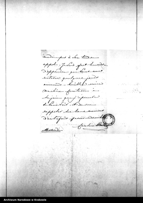 Obraz 13 z jednostki "Korespondencja Katarzyny Potockiej. Listy od: Krasińska Helena ~ Kwilecka Maria"