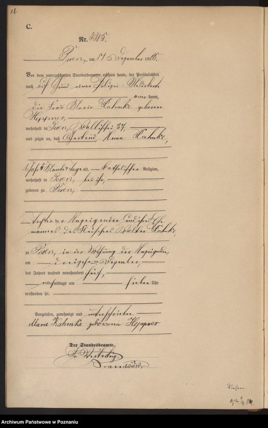 Obraz 20 z jednostki "Księga miejscowa zgonów tom VII"