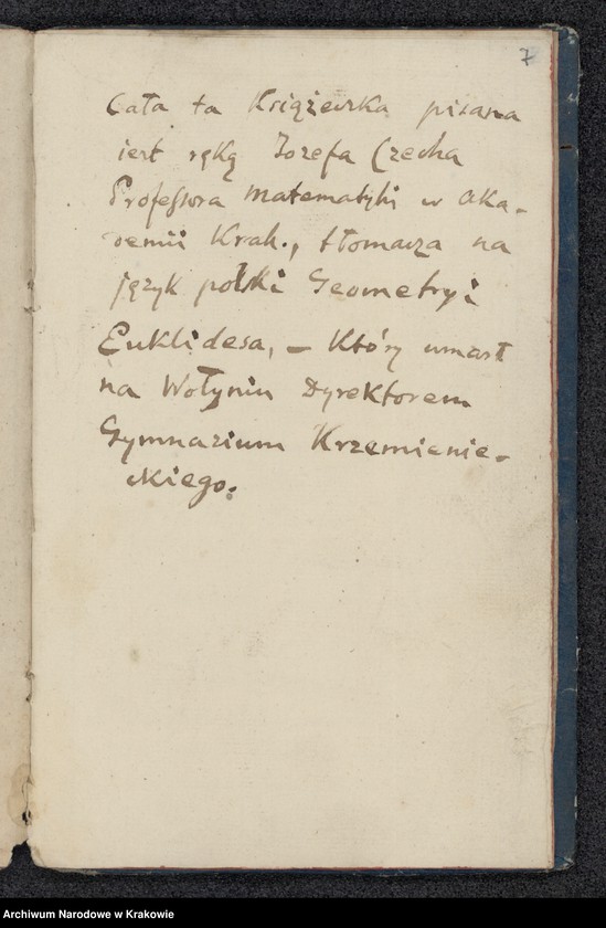 image.from.unit.number "Wymiar geometryczny miasta Krakowa z przyległościami dopełniony w roku 1783 przez Józefa Kromera Geometrę Przysięgłego, kopiowany zaś w roku 1792 w tym egzemplarzu przez Józefa Czecha JKMCi Przysięgłego"