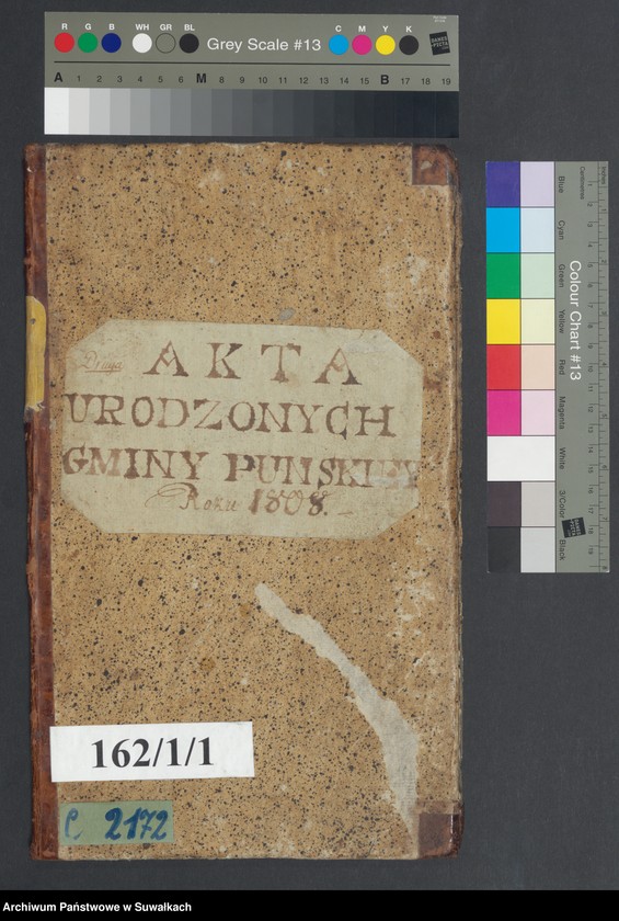 image.from.unit.number "Akta urodzonych gminy puńskiey rok 1808"