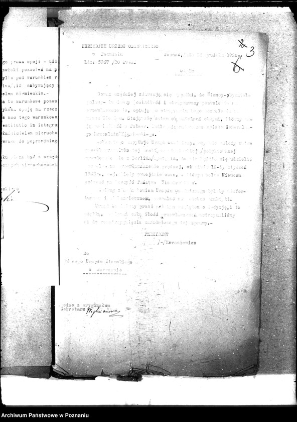 Obraz 7 z jednostki "Opcje, sprawy kolonizacyjne, przewłaszczenia, eksmisje kolonistów [organizacyjne i parcelacyjne]"