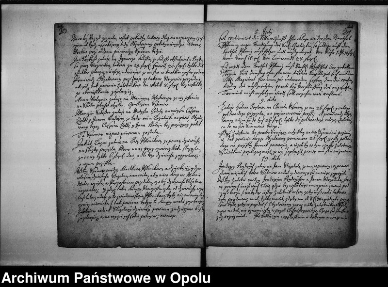 image.from.unit.number "["Protoculum" urzędu wójtowskiego miasta Opola (prowadzony przez hrabiego Jerzego Adama z Gaszyny, hetmana krajowego księcia opolsko - raciborskiego).]"