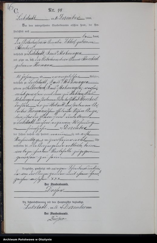 image.from.unit.number "Sterbe-Neben-Register Nr 1 - 46"