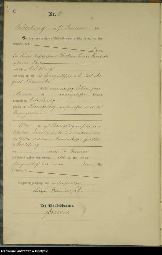 Obraz 5 z jednostki "Sterbe-Haupt-Register Nr 1 - 65"