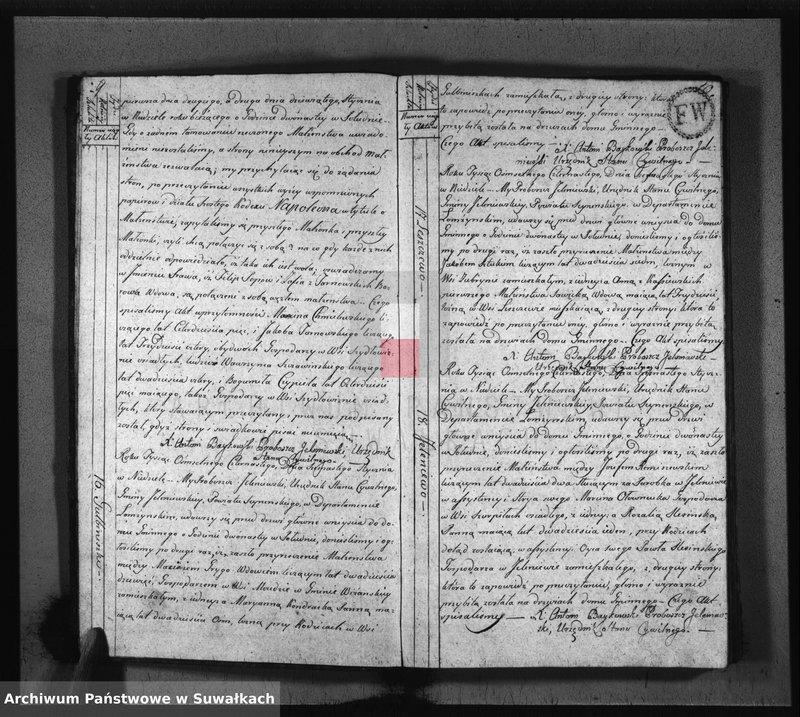 image.from.unit.number "Akta Urzędnika Stanu Cywilnego Zaślubionych w Gminie Jeleniewskiey od Dnia 1-go Stycznia Roku 1814."