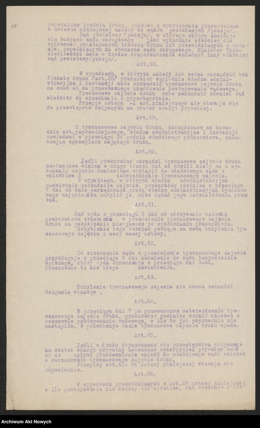 image.from.unit.number "Posiedzenie Rady Ministrów 2 X 192(?). Załącznik do porządku obrad w postaci Ustawy Prasowej"