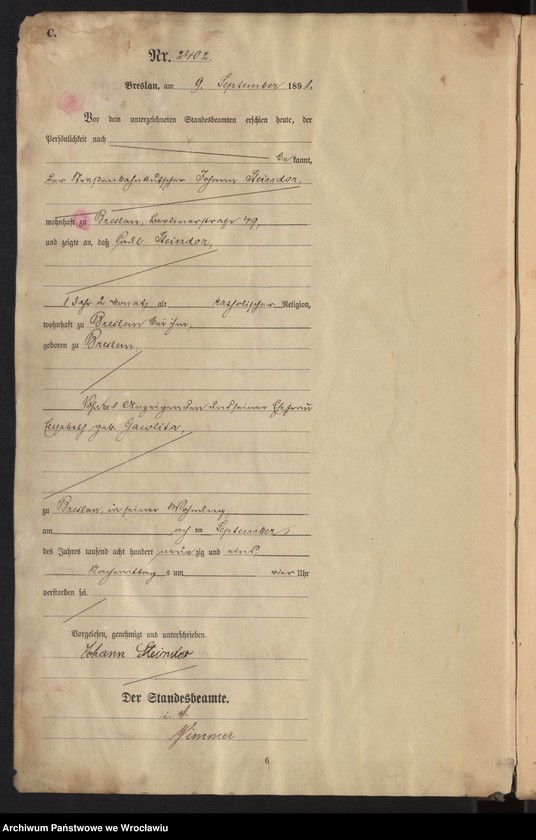 image.from.unit.number "Sterbe-Haupt-Register Breslau I 1891 Band 7"