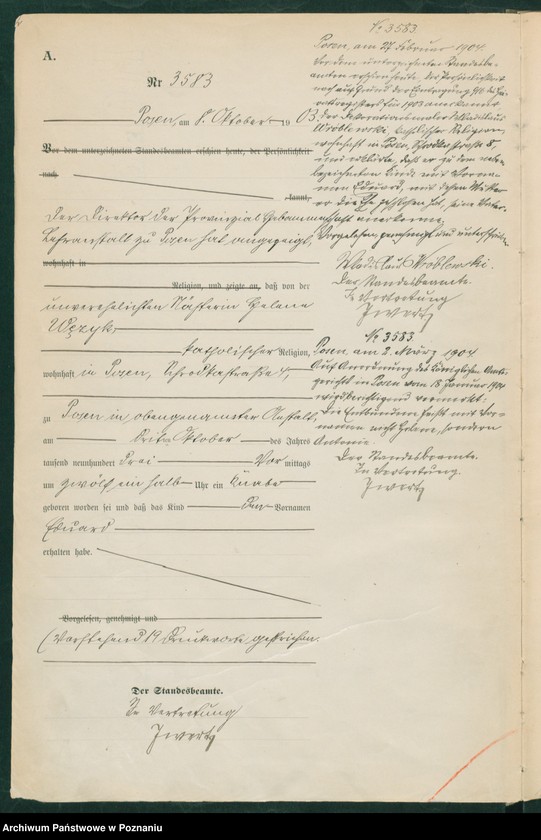 Obraz 3 z jednostki "Księga urodzeń tom VII"