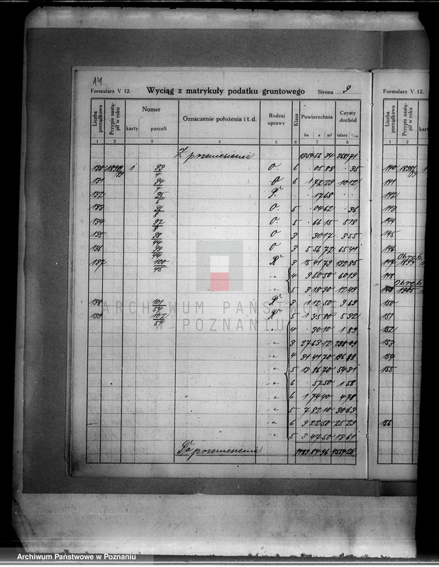 Obraz 18 z jednostki "Wyciąg z matrykuły podatku gruntowego gromady Liszkowo"