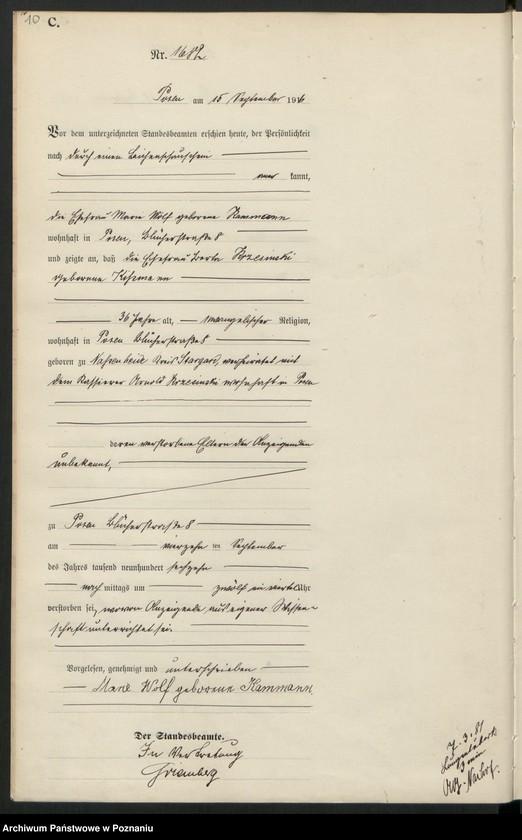 Obraz 12 z jednostki "Księga miejscowa zgonów tom IV [Rejestr główny zgonów]"