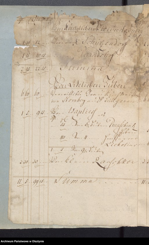 image.from.unit.number "Passenheimsche Stadt Kirchen Rechnung über Einnahme und Ausgabe"